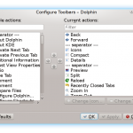 Dolphin File Manager Configure Toolbars