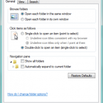 File Explorer Folder Options General