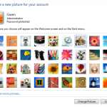 Windows 7 User Accounts Change Picture