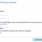 Windows 7 User Accounts Create Password