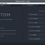 Atom Text Editor Welcome Screen